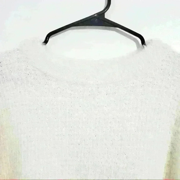 FRNCH Paris White Cropped Crew Neck Sweater - Picture 4 of 9